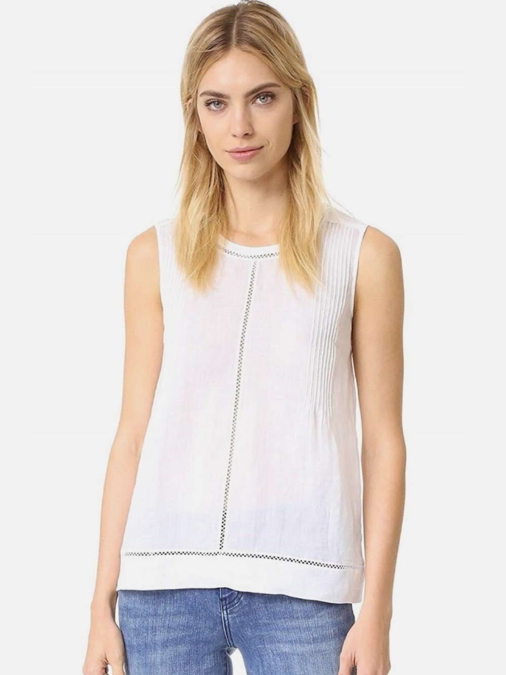 Vince light ramie tank top shirt